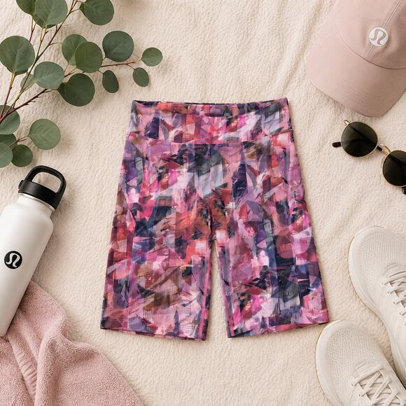 lululemon athletica Pants - Lululemon On Pace Short Sun Dazed Multi Print Running Shorts